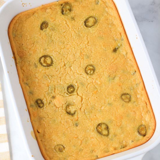 Jalapeño Corn Casserole - Recipe photo by My Life After Dairy