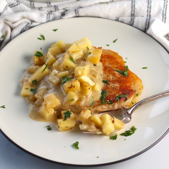 Pork Normandy, Apple & Onion Sauce - Recipe photo by TalkingMeals