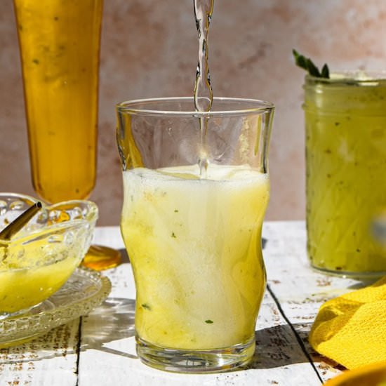 Pineapple Basil Summer Soda - Recipe photo by Annikaeats