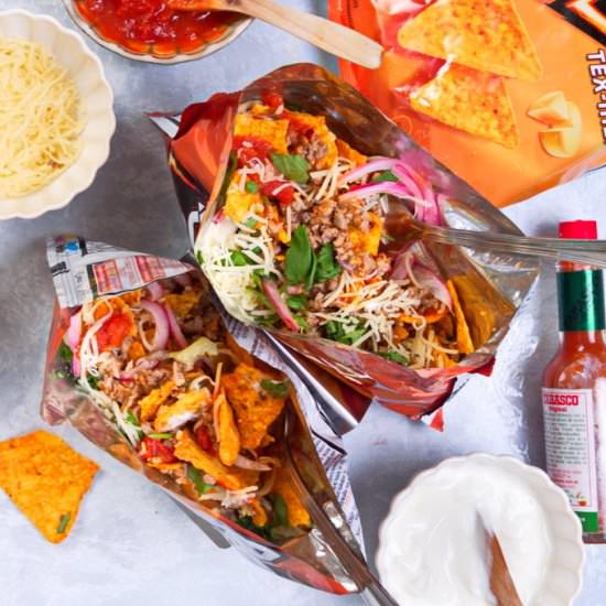 How to Make Walking Tacos - Recipe photo by inthekitchnet