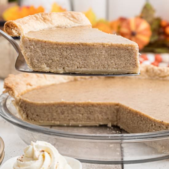 White Pumpkin Pie - Recipe photo by thecaglediaries