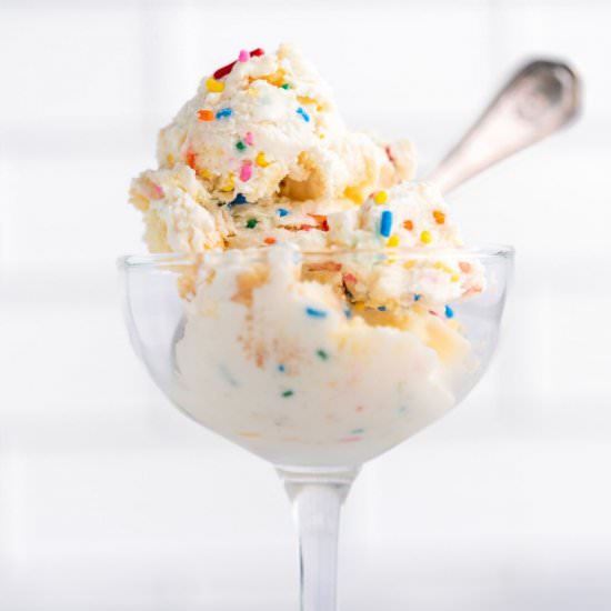 No Churn Birthday Cake Ice Cream - Recipe photo by amandascookin