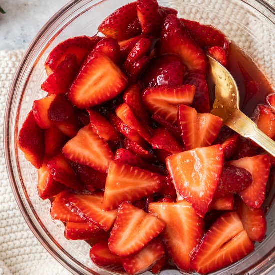 Macerated Strawberries - Recipe photo by sugarsaltmagic