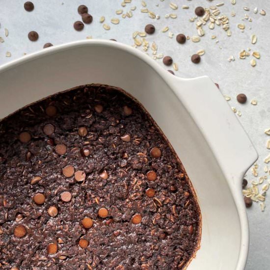 Brownie Baked Oats - Recipe photo by the.heart.dietitian