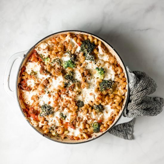 pasta sausage broccoli bake - Recipe photo by sheri silver