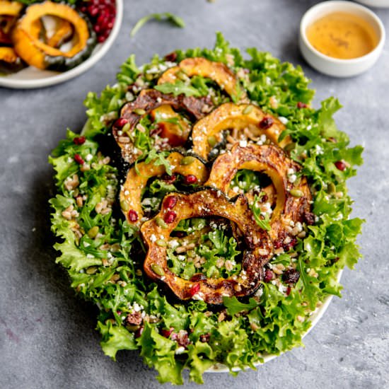 Roasted Acorn Squash Salad - Recipe photo by farmflavor