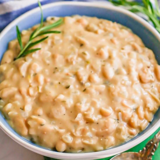 Creamy White Beans - Recipe photo by Family Food on the Table
