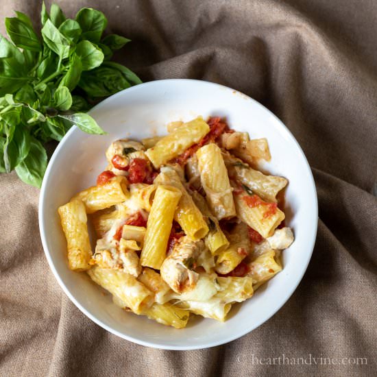 Easy Chicken Pasta Bake Recipe - Recipe photo by hearthandvine