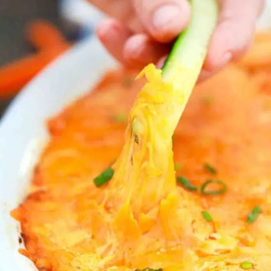 Instant Pot Buffalo Chicken Dip - Recipe photo by peasandpeonies