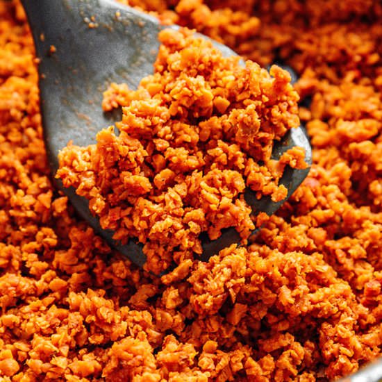 Vegan Beef Crumbles - Recipe photo by liveeatlearn