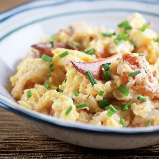 Lobster Scrambled Eggs! - Recipe photo by Framed Cooks