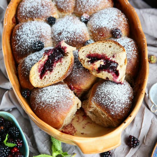 Buchteln with Blackberry Marmalade - Recipe photo by angiesrecipes