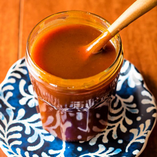 Spiced Pumpkin Caramel Sauce - Recipe photo by onlinepastrychef