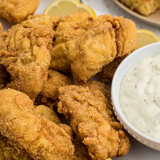 Cajun Fish Fry - Recipe photo by thecaglediaries