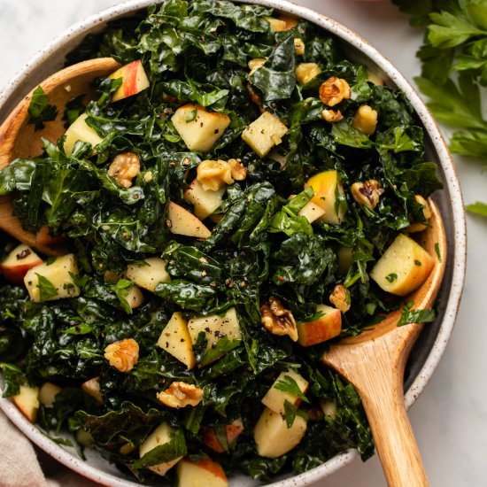 Kale Apple Walnut Salad - Recipe photo by from my bowl