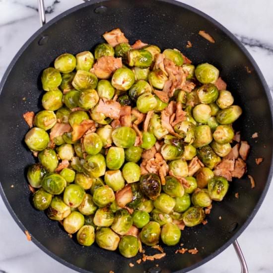 Bacon Brussels Sprouts - Recipe photo by contentednesscooking