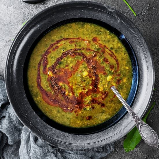 Sai Bhaji [Spinach Dal] - Recipe photo by livingsmartandhealthy