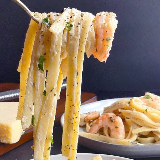 Shrimp Alfredo {Light and Easy} - Recipe photo by kidtestedrecipes