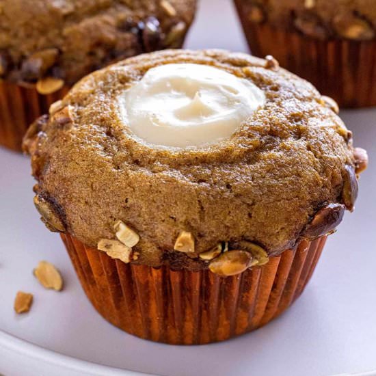Pumpkin Cream Cheese Muffins - Recipe photo by Jessica Gavin
