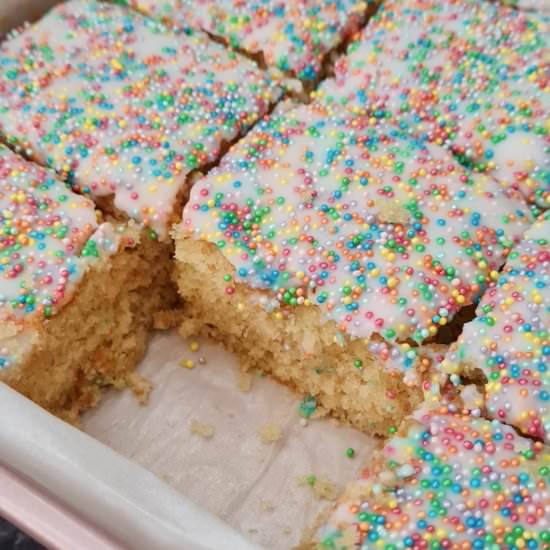 Old School Sprinkle Cake - Recipe photo by Daisy Cake Company
