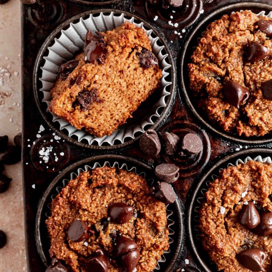 almond flour pumpkin muffins - Recipe photo by whisked away kitchen