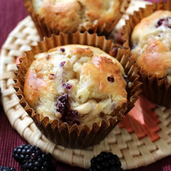 Blackberry & white chocolate muffin - Recipe photo by Food Gal