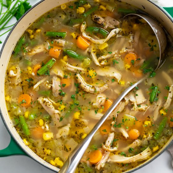 Chicken Vegetable Soup - Recipe photo by TheCozyCook