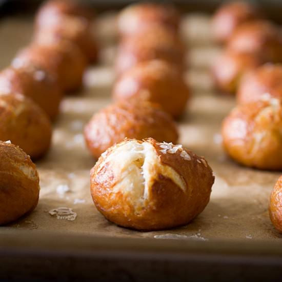Bratwurst Stuffed Pretzel Bites - Recipe photo by sipandsanity