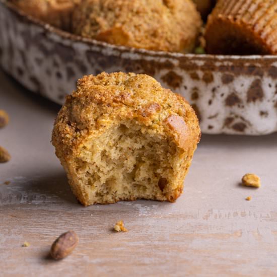Fluffy Pistachio Muffins - Recipe photo by marleysmenu
