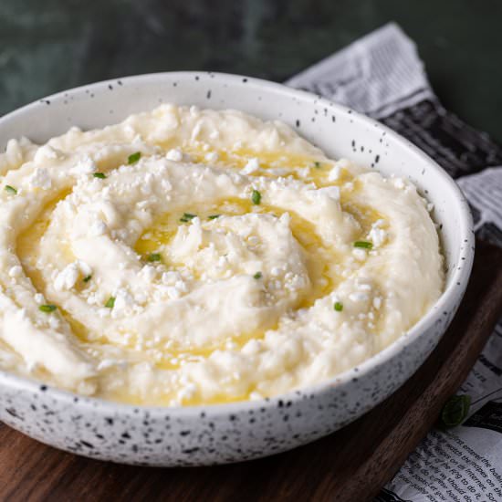 Roasted Garlic & Feta Mashed Potato - Recipe photo by marleysmenu