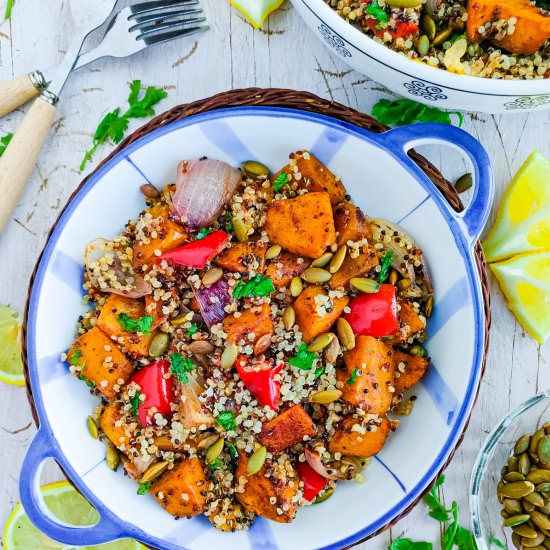 Roasted Pumpkin Quinoa Salad - Recipe photo by Sheeba@gohealthy