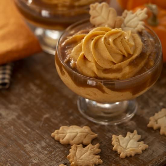 Pumpkin Mousse with Nutmeg Caramel - Recipe photo by farmflavor