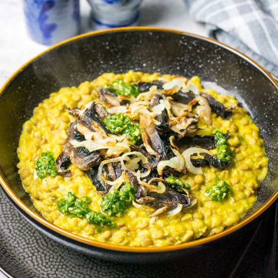Mushroom Dahl With Coriander - Recipe photo by somebodyfeedseb