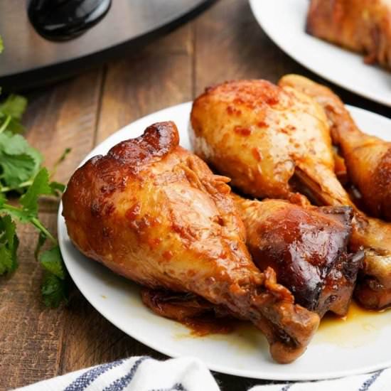 Slow Cooker Chicken Legs Recipe - Recipe photo by wholefully