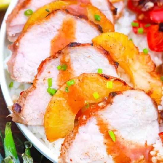 Hawaiian Pineapple Pork Loin - Recipe photo by peasandpeonies