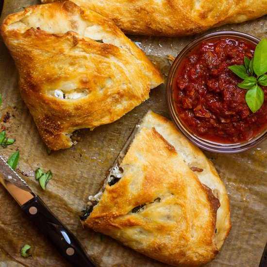 Goat Cheese Sausage Calzones - Recipe photo by lifeasastrawberry