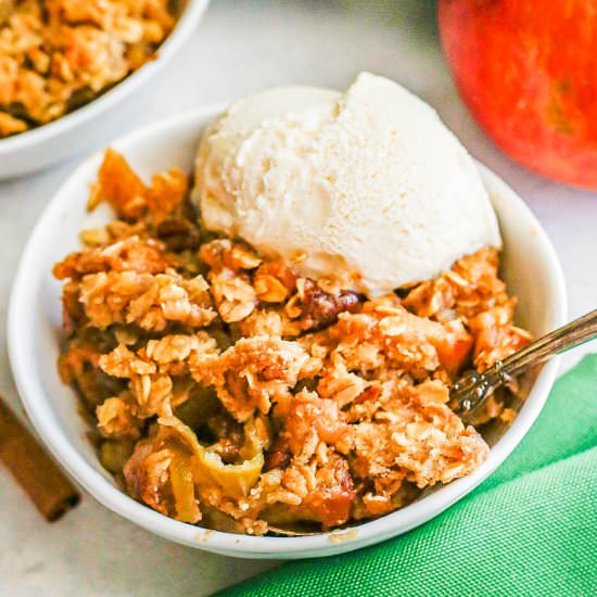 Warm Apple Crisp - Recipe photo by Family Food on the Table