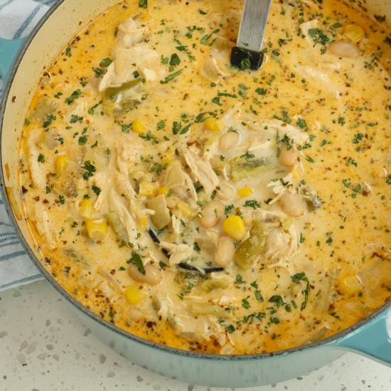 White Chicken Chili - Recipe photo by Small Town Woman