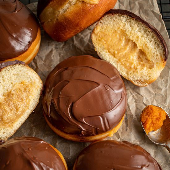 Boston pumpkin cream donuts - Recipe photo by cherryonmysundae