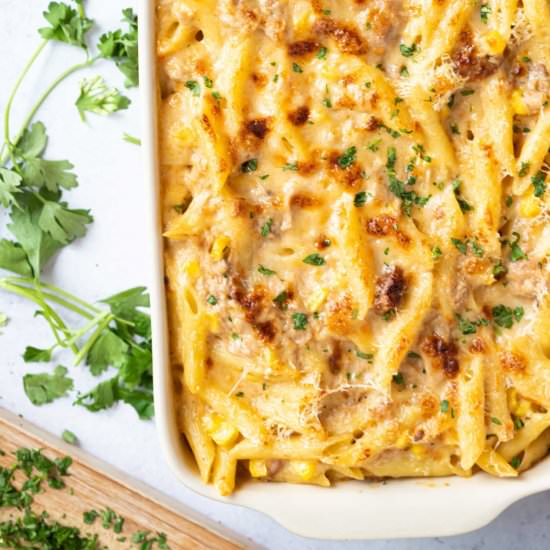 Easy Tuna Pasta Bake - Recipe photo by effortlessfoodie