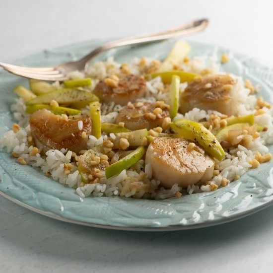 Scallops with Apples! - Recipe photo by Framed Cooks
