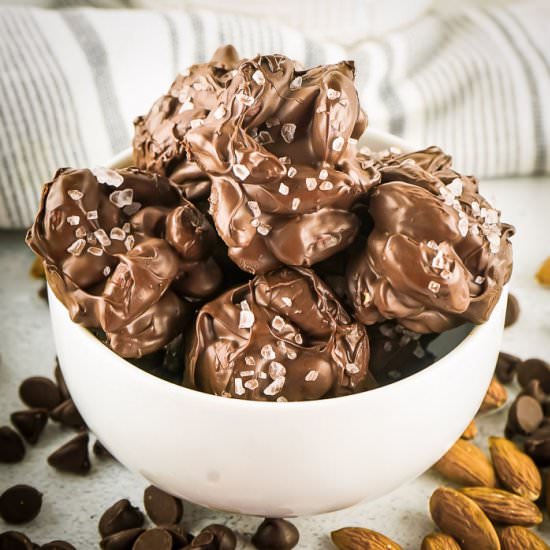 Chocolate Almond Clusters - Recipe photo by dizzybusyandhungry