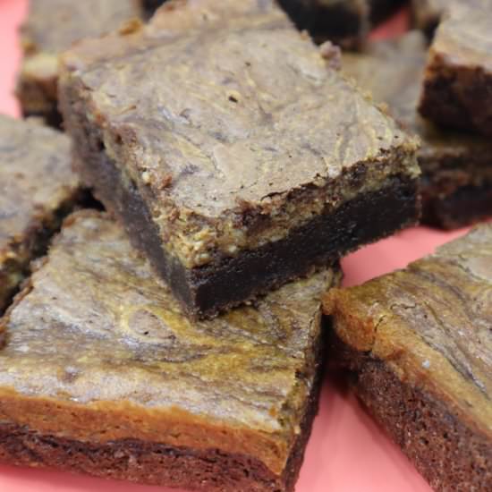 Pumpkin Cheesecake Brownies - Recipe photo by TheFreckledCook