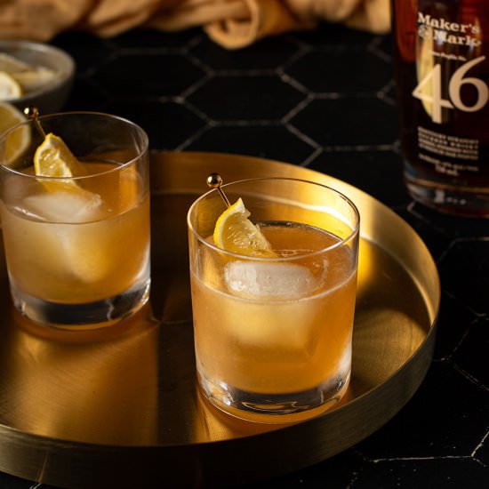 Gold Rush Cocktail - Recipe photo by anerdcooks