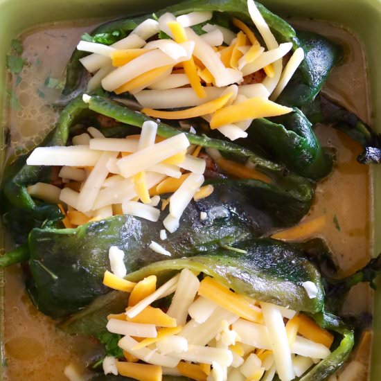 Poblano Egg and Sausage Casserole - Recipe photo by cookingontheweekends