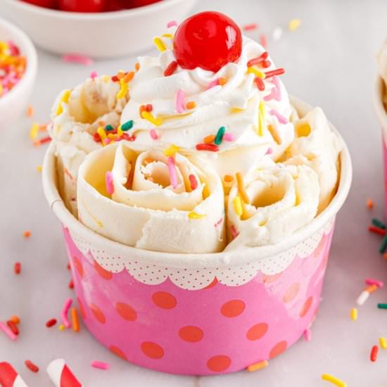 Birthday Cake Rolled Ice Cream - Recipe photo by amandascookin