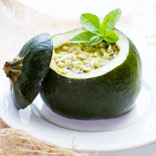 Stuffed round zucchini - Recipe photo by mecooks.com