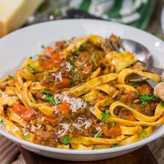 Tagliatelle Bolognese - Recipe photo by spicedblog