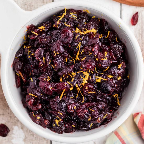 Dried Cranberry Sauce - Recipe photo by thecaglediaries