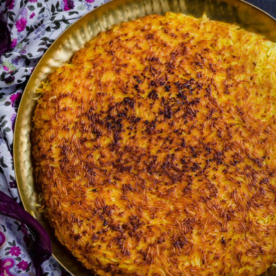 Tahdig - Recipe photo by tiffinandteaofficial